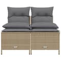 Miniatyrbillede 3 af 8: vidaXL sofasæt til haven 4 dele med hynder polyrattan beige