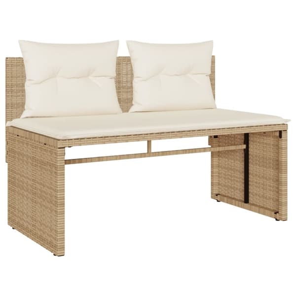 vidaXL sofasæt til haven 4 dele med hynder polyrattan beige