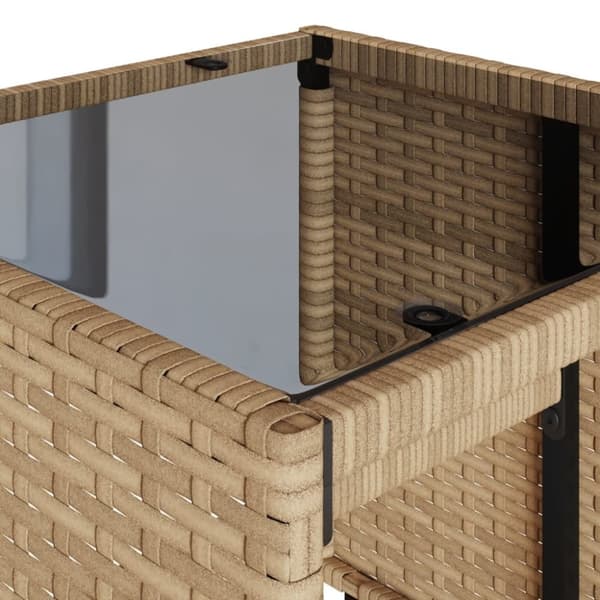 vidaXL sofasæt til haven 4 dele med hynder polyrattan beige