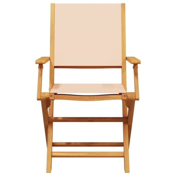 vidaXL Hagespisegruppe 5 deler beige stoff og heltre