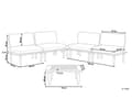 Miniatyrbilde 3 av 11: Hagesofasett Off-White Puter Akasietre Moderne Utendørs 4 Seter Lenestoler 1 Bord