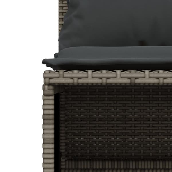 vidaXL sofasæt 5 dele med hynder polyrattan grå