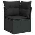 Miniatyrbillede 4 af 11: vidaXL sofasæt til haven 7 dele med hynder polyrattan sort