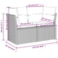 Miniatyrbillede 10 af 11: vidaXL sofasæt til haven 9 dele med hynder polyrattan grå