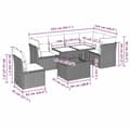 Miniatyrbillede 10 af 11: vidaXL sofasæt til haven 7 dele med hynder polyrattan sort