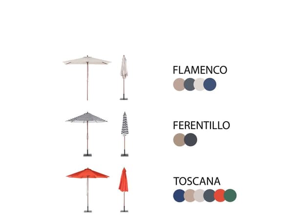 Hagespisesett 6 Deler Rektangulært bord Lyst Massivt Akasietre 4 Stoler med Parasol Utendørs Sammenleggbar Rustikk Stil Moderne Design