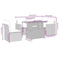 Miniatyrbillede 3 af 3: vidaXL sofasæt til haven 6 dele med hynder polyrattan beige