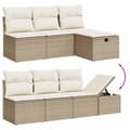 Miniatyrbillede 4 af 5: vidaXL sofasæt til haven 8 dele med hynder polyrattan beige