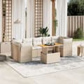 Miniatyrbillede 3 af 3: vidaXL sofasæt til haven 8 dele med hynder polyrattan beige