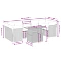 Miniatyrbillede 2 af 3: vidaXL sofasæt til haven 8 dele med hynder polyrattan beige