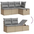 Miniatyrbillede 6 af 11: vidaXL sofasæt til haven 7 dele med hynder polyrattan beige