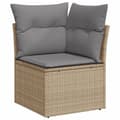 Miniatyrbillede 4 af 11: vidaXL sofasæt til haven 11 dele med hynder polyrattan beige