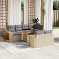 Miniatyrbillede 1 af 11: vidaXL sofasæt til haven 11 dele med hynder polyrattan beige