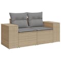 Miniatyrbillede 6 af 11: vidaXL sofasæt til haven 6 dele med hynder polyrattan beige
