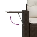Miniatyrbillede 9 af 11: vidaXL sofasæt til haven 7 dele med hynder polyrattan brun
