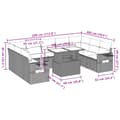 Miniatyrbillede 11 af 11: vidaXL sofasæt til haven 10 dele med hynder polyrattan beige
