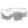 Miniatyrbillede 3 af 3: vidaXL sofasæt til haven 8 dele med hynder polyrattan beige