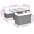 Miniatyrbild 8 av 11: vidaXL Loungegrupp för trädgården med dynor 8 delar brun konstrotting