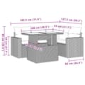 Miniatyrbillede 9 af 11: vidaXL sofasæt til haven 5 dele med hynder polyrattan beige