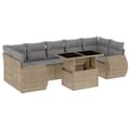 Miniatyrbillede 1 af 11: vidaXL sofasæt til haven 8 dele med hynder polyrattan beige