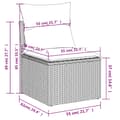 Miniatyrbillede 11 af 11: vidaXL sofasæt til haven 5 dele med hynder polyrattan beige