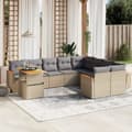 Miniatyrbillede 1 af 3: vidaXL sofasæt til haven 10 dele med hynder polyrattan beige