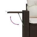 Miniatyrbillede 10 af 11: vidaXL sofasæt til haven 7 dele med hynder polyrattan brun