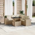 Miniatyrbillede 1 af 11: vidaXL sofasæt til haven 6 dele med hynder polyrattan beige