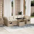 Miniatyrbillede 1 af 11: vidaXL sofasæt til haven 8 dele med hynder polyrattan beige