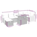 Miniatyrbillede 5 af 5: vidaXL sofasæt til haven 8 dele med hynder polyrattan beige