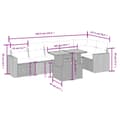Miniatyrbillede 3 af 3: vidaXL sofasæt til haven 7 dele med hynder polyrattan beige