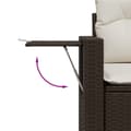 Miniatyrbillede 8 af 11: vidaXL sofasæt til haven 10 dele med hynder polyrattan brun