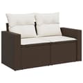 Miniatyrbillede 6 af 11: vidaXL sofasæt til haven 8 dele med hynder polyrattan brun