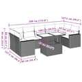 Miniatyrbillede 10 af 11: vidaXL sofasæt til haven 8 dele med hynder polyrattan brun