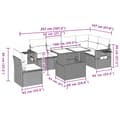 Miniatyrbillede 11 af 11: vidaXL sofasæt til haven 7 dele med hynder polyrattan beige