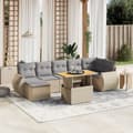 Miniatyrbillede 1 af 3: vidaXL sofasæt til haven 8 dele med hynder polyrattan beige