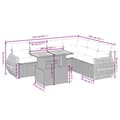 Miniatyrbillede 3 af 3: vidaXL sofasæt til haven 7 dele med hynder polyrattan beige