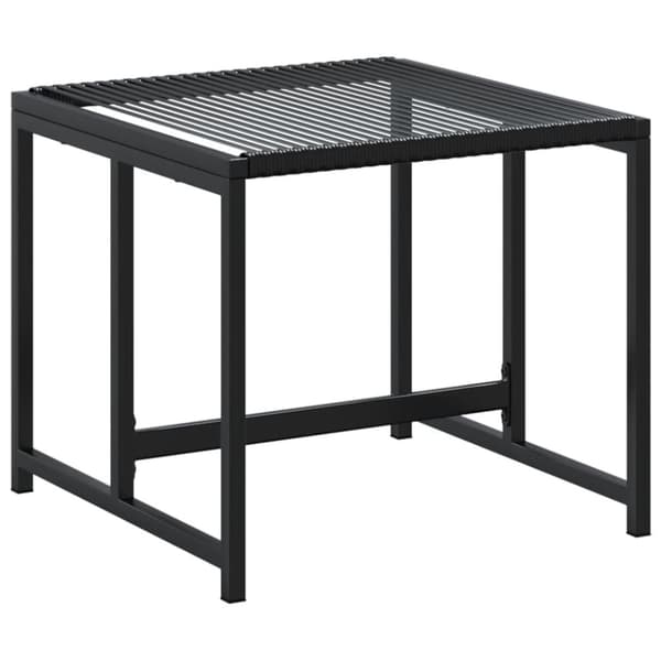 vidaXL Hagespisegruppe 11 deler svart polyrotting