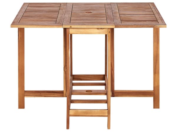 Havespisesæt 5 dele Let massivt akacietræ Rektangulært bord 4 stole Udendørs sammenklappelig Rustik stil Moderne design