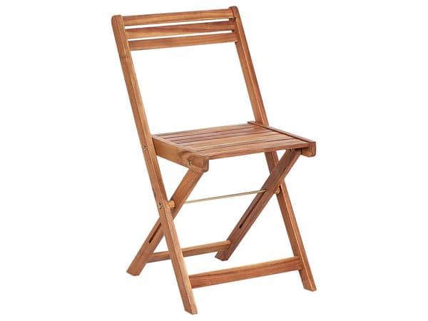Havespisesæt 5 dele Let massivt akacietræ Rektangulært bord 4 stole Udendørs sammenklappelig Rustik stil Moderne design