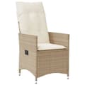 Miniatyrbillede 4 af 11: vidaXL bistrosæt til haven 11 dele med hynder polyrattan beige