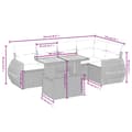 Miniatyrbillede 4 af 4: vidaXL sofasæt til haven 6 dele med hynder polyrattan beige