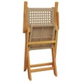 Miniatyrbilde 8 av 11: vidaXL Hagespisegruppe 5 deler beige polyrotting og heltre