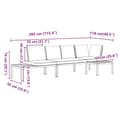 Miniatyrbilde 9 av 9: vidaXL Hagesofasett med puter 3 deler svart aluminium