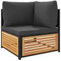 Miniatyrbild 3 av 11: vidaXL Loungeset med dynor 4 delar massivt akaciaträ