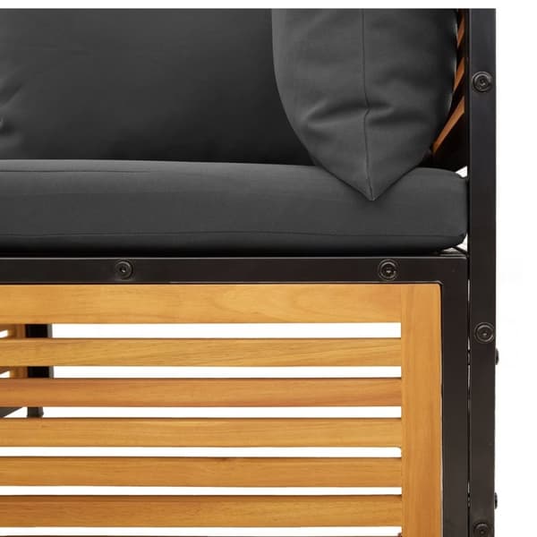 vidaXL Loungeset med dynor 4 delar massivt akaciaträ
