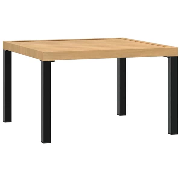 vidaXL Trädgårdssoffa med dynor 5 delar svart aluminium
