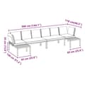 Miniatyrbillede 9 af 9: vidaXL sofasæt til haven 4 dele med hynder aluminium sort