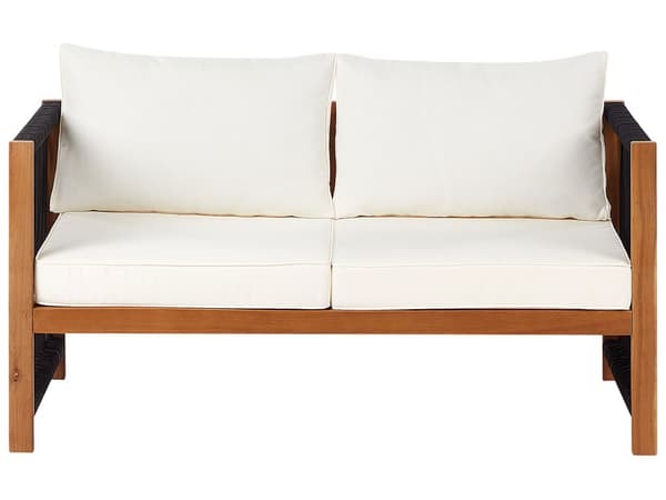 Loungesæt Akacietræ 4 Personers Udendørs Havesofa med Lænestole Modul Vandtætte Hynder Sofabord til Terrasse Have Indretning