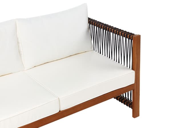 Loungesæt Akacietræ 4 Personers Udendørs Havesofa med Lænestole Modul Vandtætte Hynder Sofabord til Terrasse Have Indretning